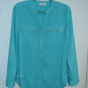 Teal dress shirt